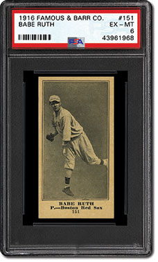 1916 Famous & Barr Co. Babe Ruth #151