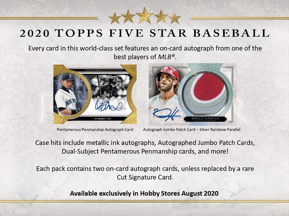 MLB 2020 TOPPS FIVE STAR BASEBALL