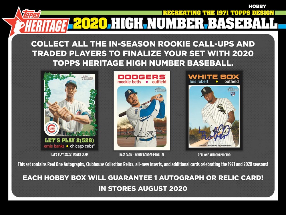 MLB 2020 TOPPS HERITAGE HIGH NUMBER BASEBALL HOBBY