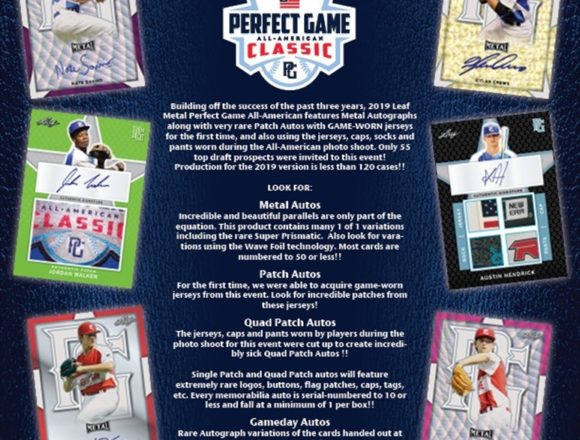 2019 LEAF METAL PERFECT GAME ALL-AMERICAN BASEBALL