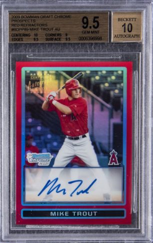 Mike trout マイク・トラウト 直筆サイン カード BGS9.5