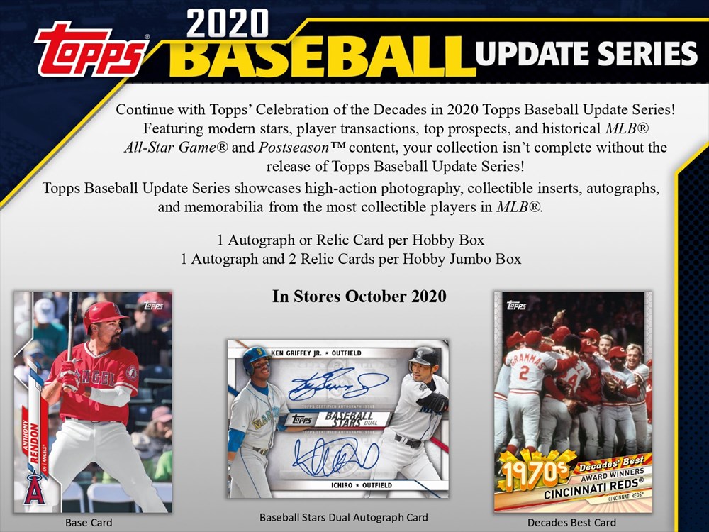 MLB 2020 TOPPS UPDATE SERIES HTA JUMBO