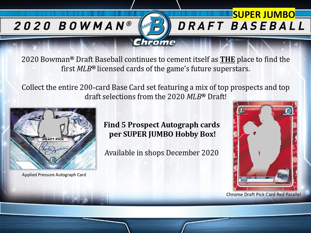 MLB 2020 BOWMAN DRAFT BASEBALL SUPER JUMBO