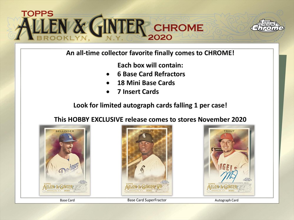 MLB 2020 TOPPS ALLEN&GINTER CHROME BASEBALL