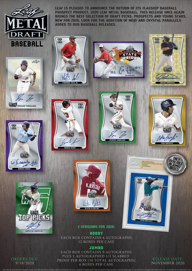 2020 LEAF METAL DRAFT BASEBALL HOBBY