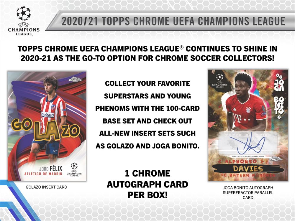 2020/21 TOPPS UEFA CHAMPIONS LEAGUE CHROME HOBBY