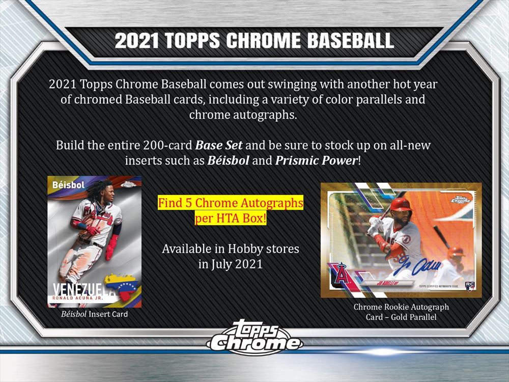 MLB 2020 TOPPS CHROME BASEBALL JUMBO