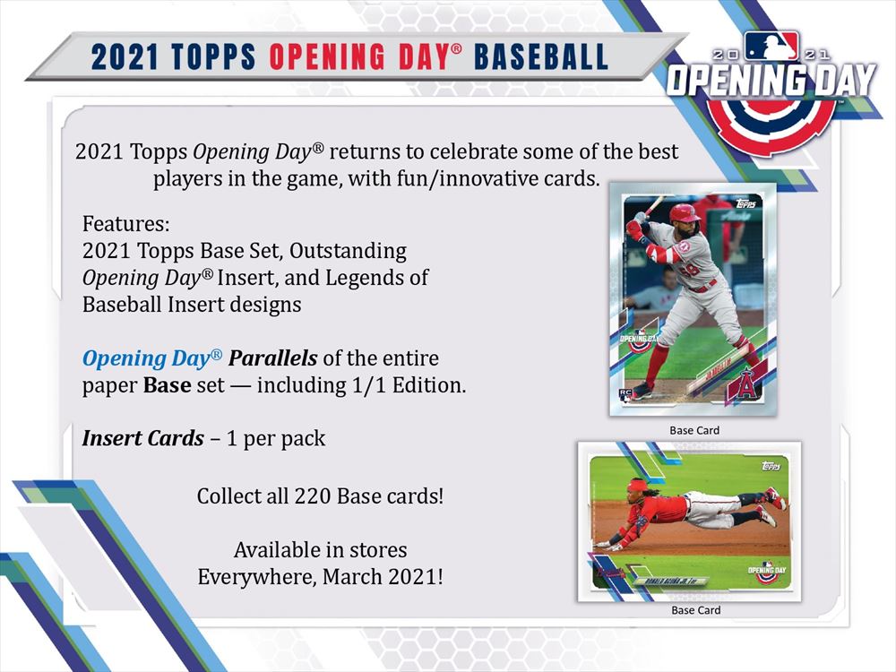 MLB 2021 TOPPS OPENING DAY BASEBALL