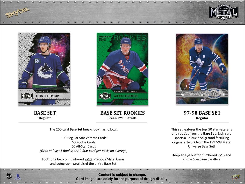 NHL 2020-21 UPPER DECK SKYBOX METAL UNIVERSE | Trading Card Journal