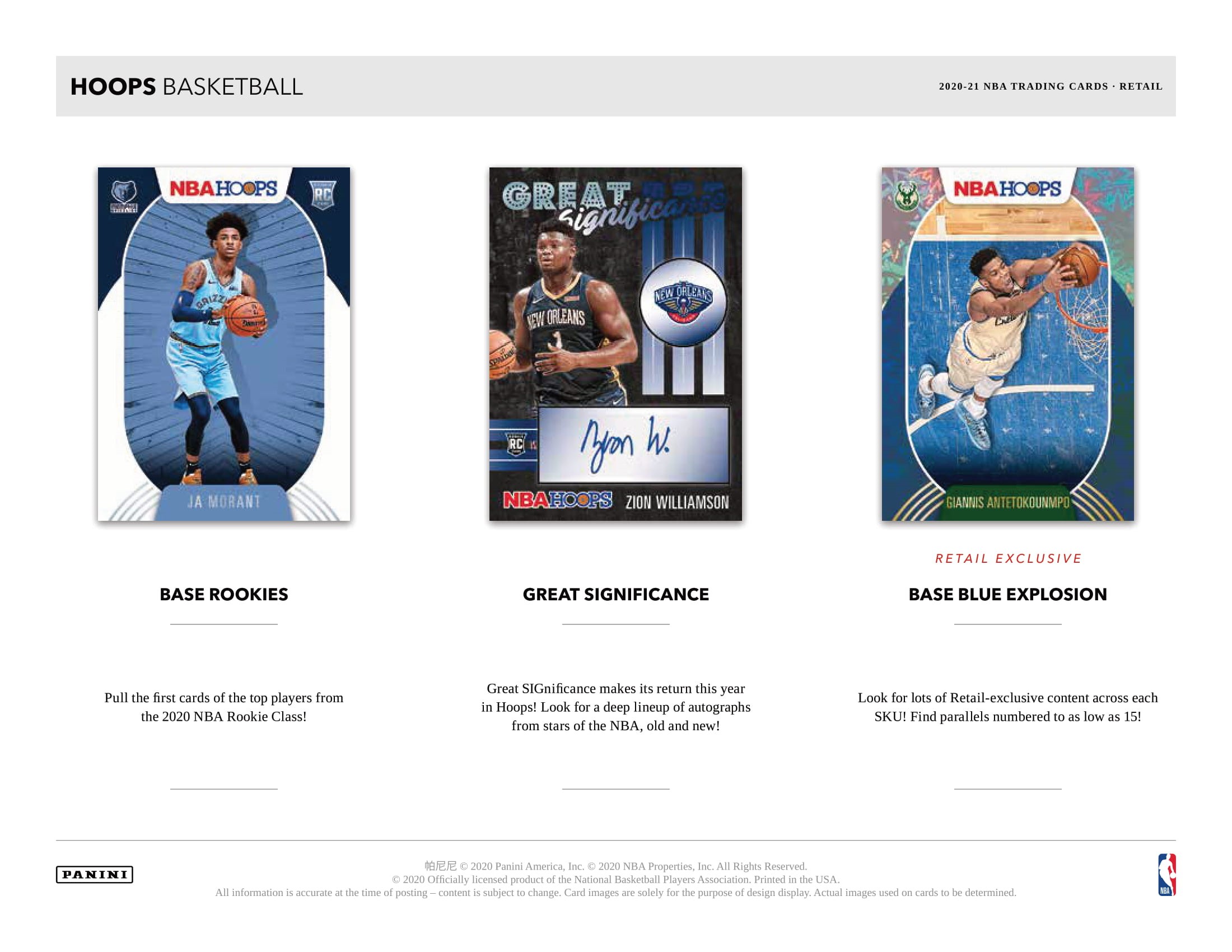 NBA 2020-21 PANINI HOOPS BASKETBALL NPP BLASTER【製品情報 ...