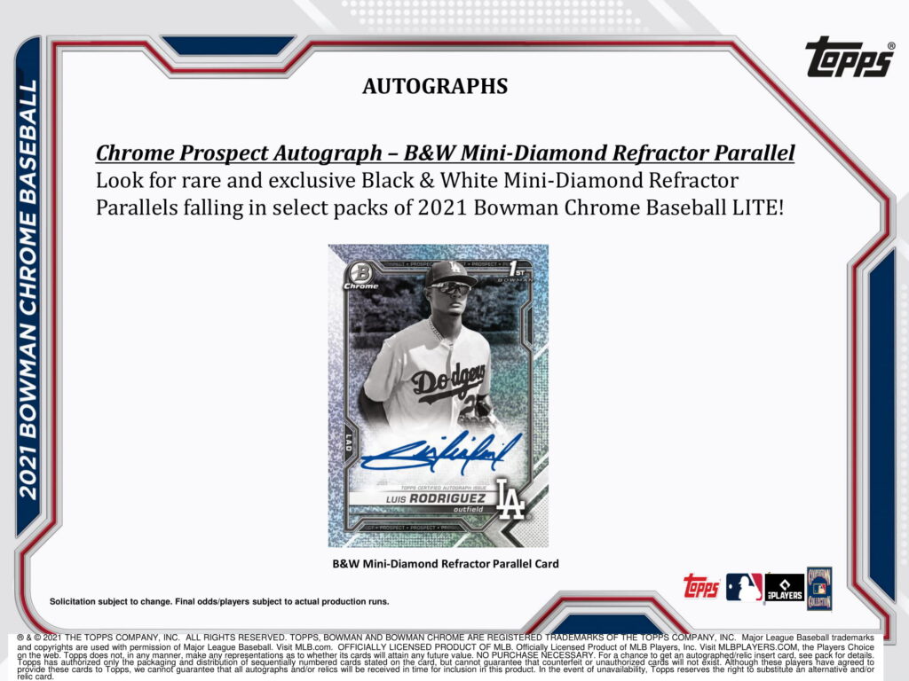 ⚾ MLB 2021 BOWMAN CHROME LITE HOBBY【製品情報】 | Trading Card 