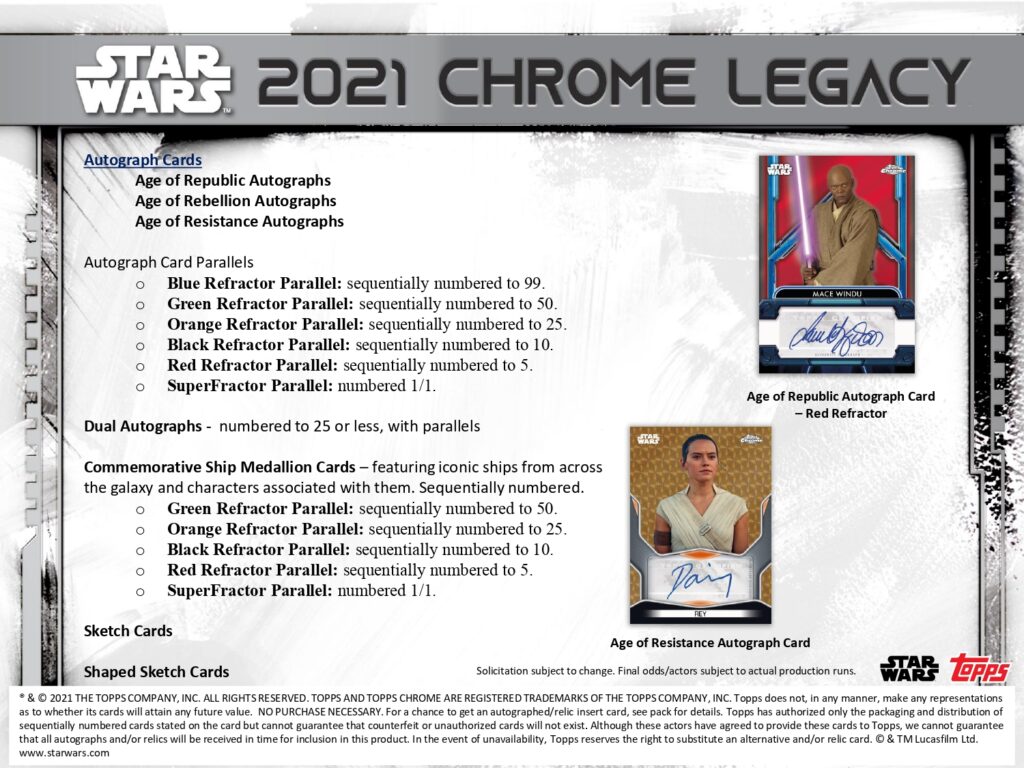 2021 Topps Star Wars Chrome LEGACY