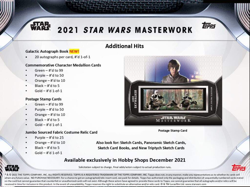 2021 TOPPS STAR WARS MASTERWORK【製品情報】 | Trading Card Journal
