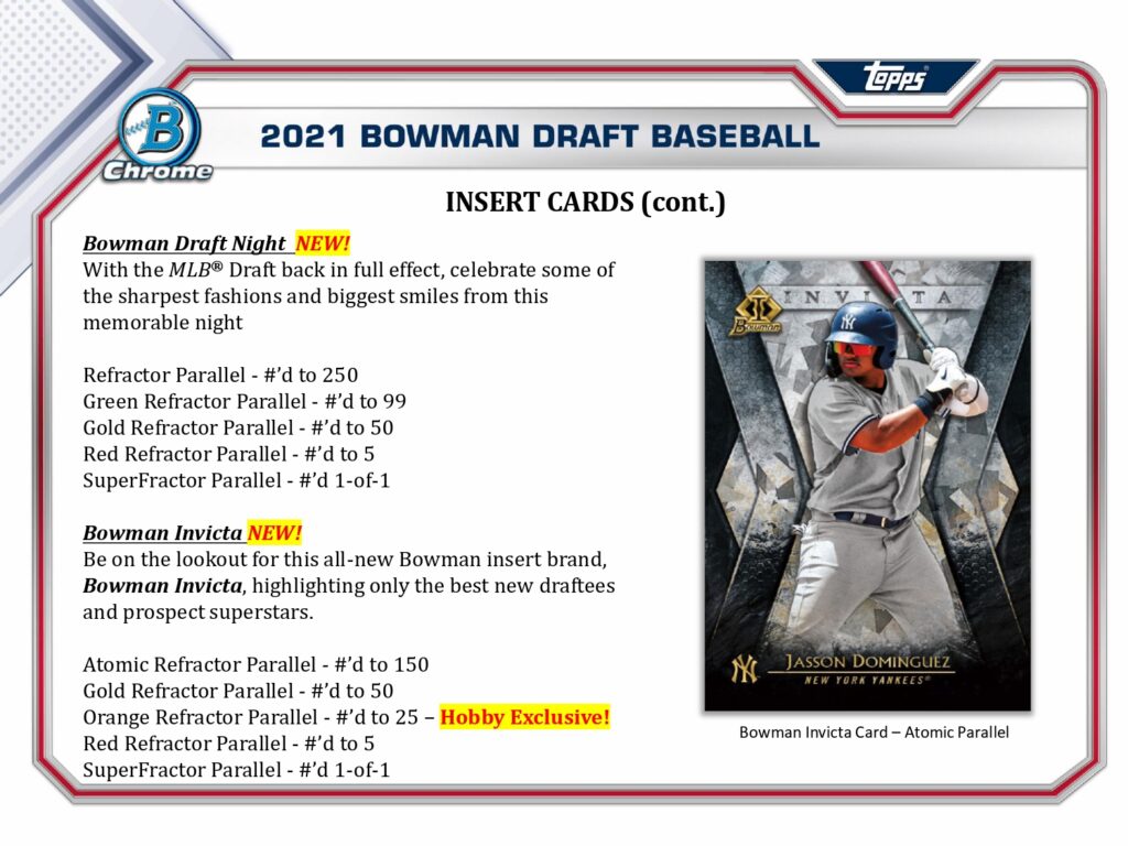 ⚾ TOPPS MLB 2021 BOWMAN DRAFT BASEBALL HOBBY【製品情報