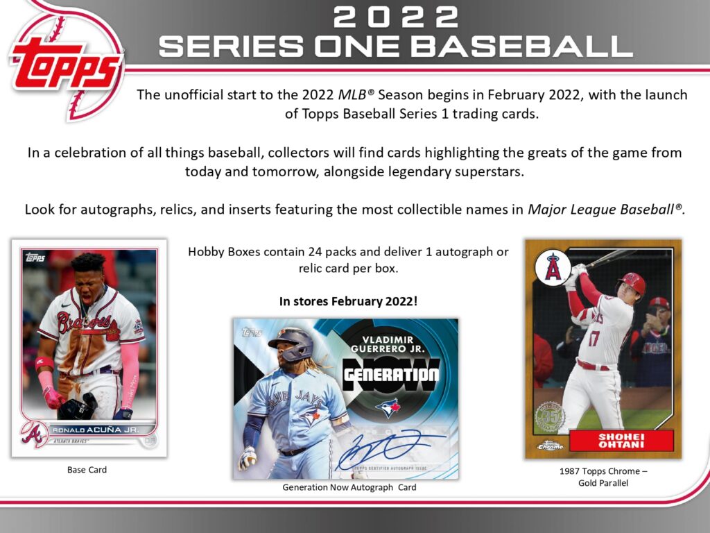 ⚾ MLB 2022 TOPPS SERIES 1 HOBBY【製品情報】 | Trading Card Journal