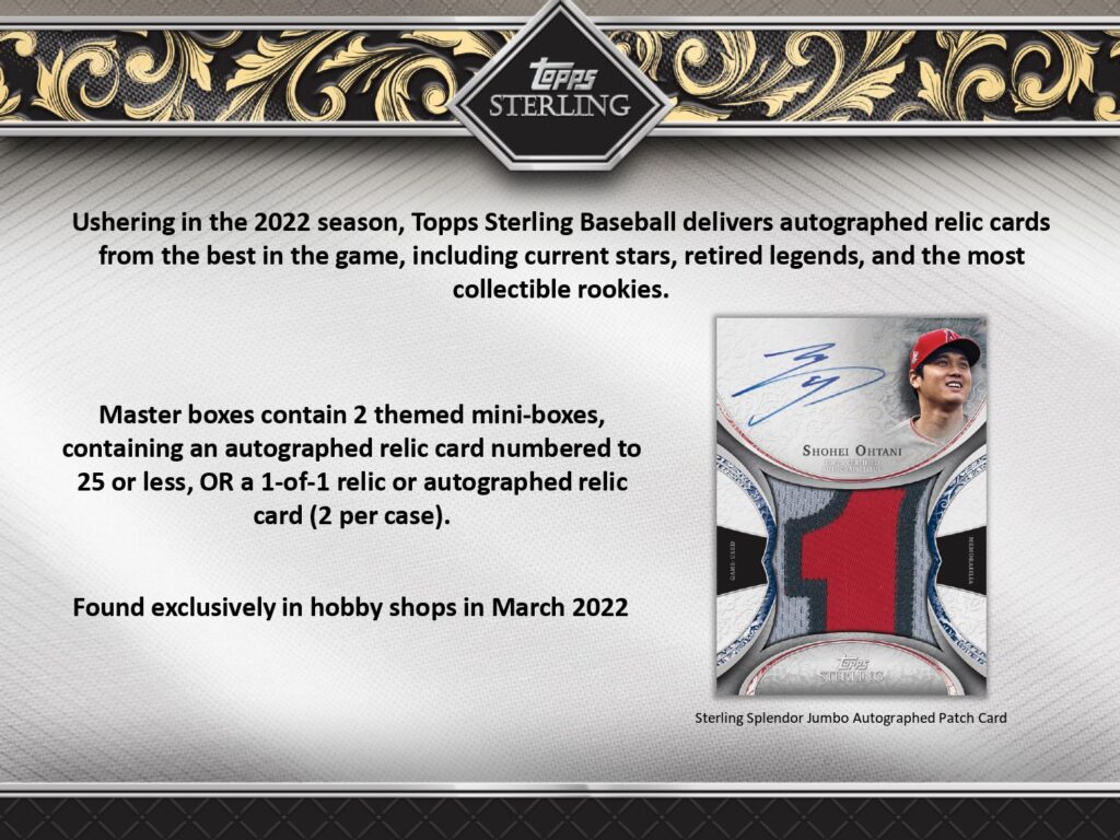 【ラッピング無料】 ⚾ Card Trading | BASEBALL【製品情報】 STERLING TOPPS 2022 ゲームセンター・ゲームカード