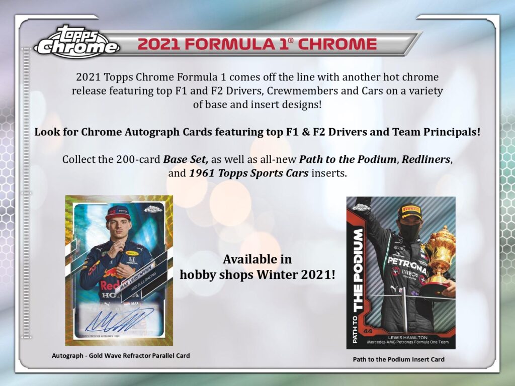 2021 TOPPS FORMULA 1 CHROME Hobby【製品情報】 | Trading Card Journal