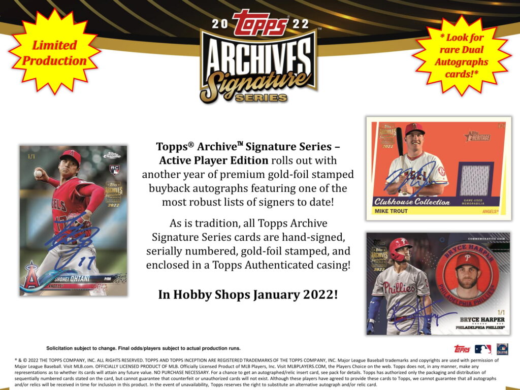 MLB 2022 Topps アーカイブス S 野球 カード ホビーボックス