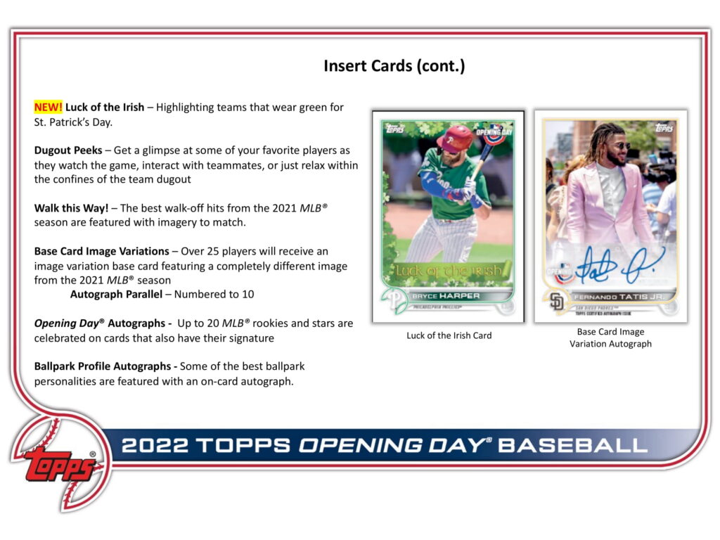 ⚾ MLB 2022 TOPPS OPENING DAY BASEBALL【製品情報】 | Trading Card Journal