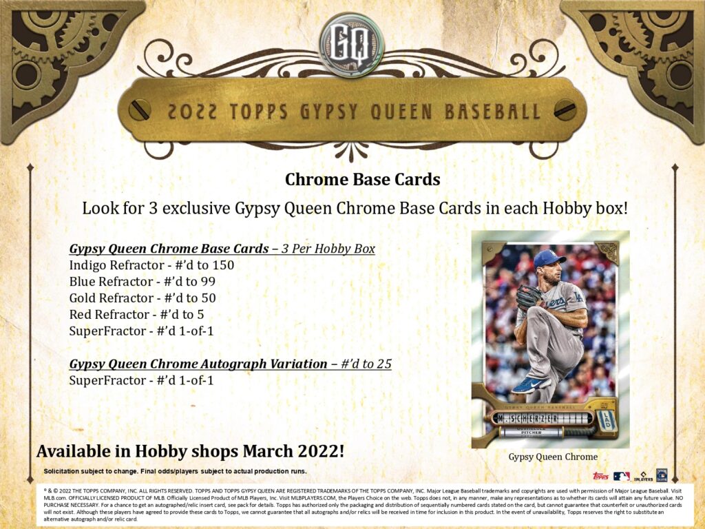 ⚾ MLB 2022 TOPPS GYPSY QUEEN BASEBALL【製品情報】 | Trading Card 