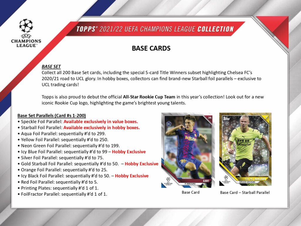 Starballパラレル 12枚 2021-22 topps UEFA CL