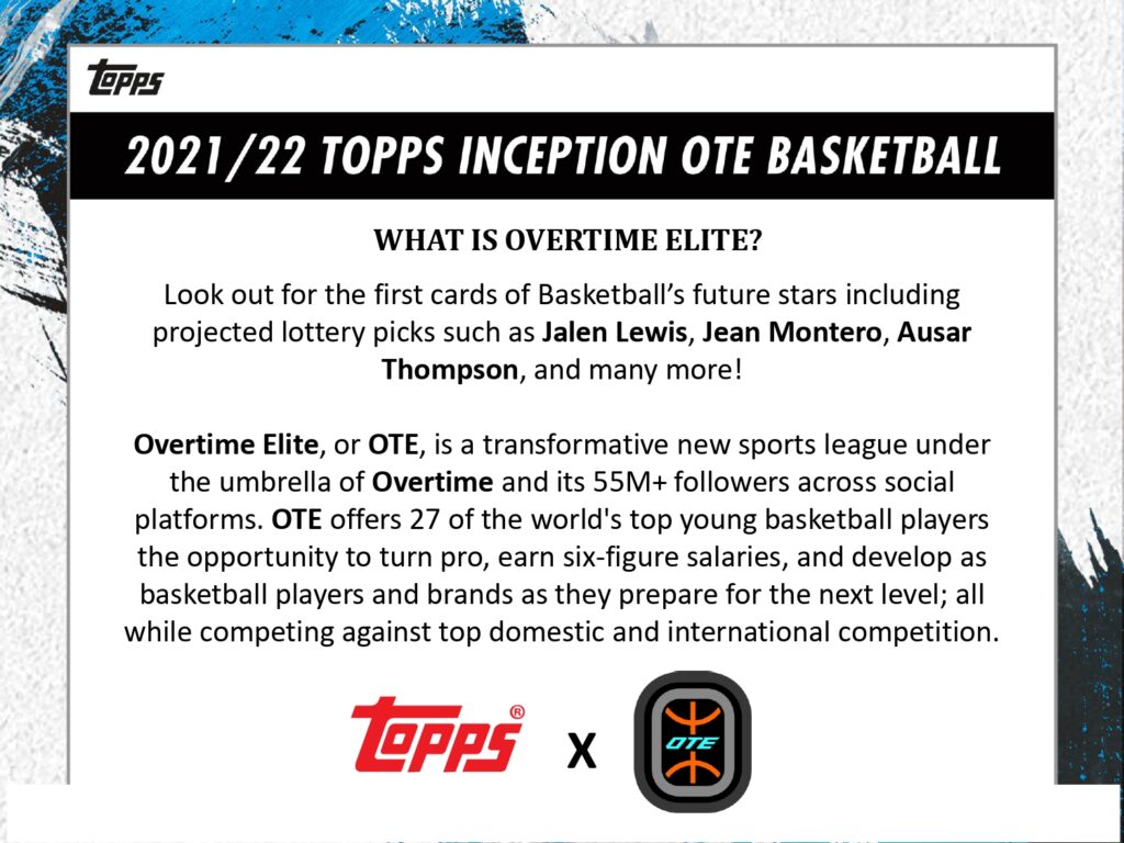 🏀 2021/22 TOPPS INCEPTION OVER TIME ELITE BASKETBALL【製品情報 ...