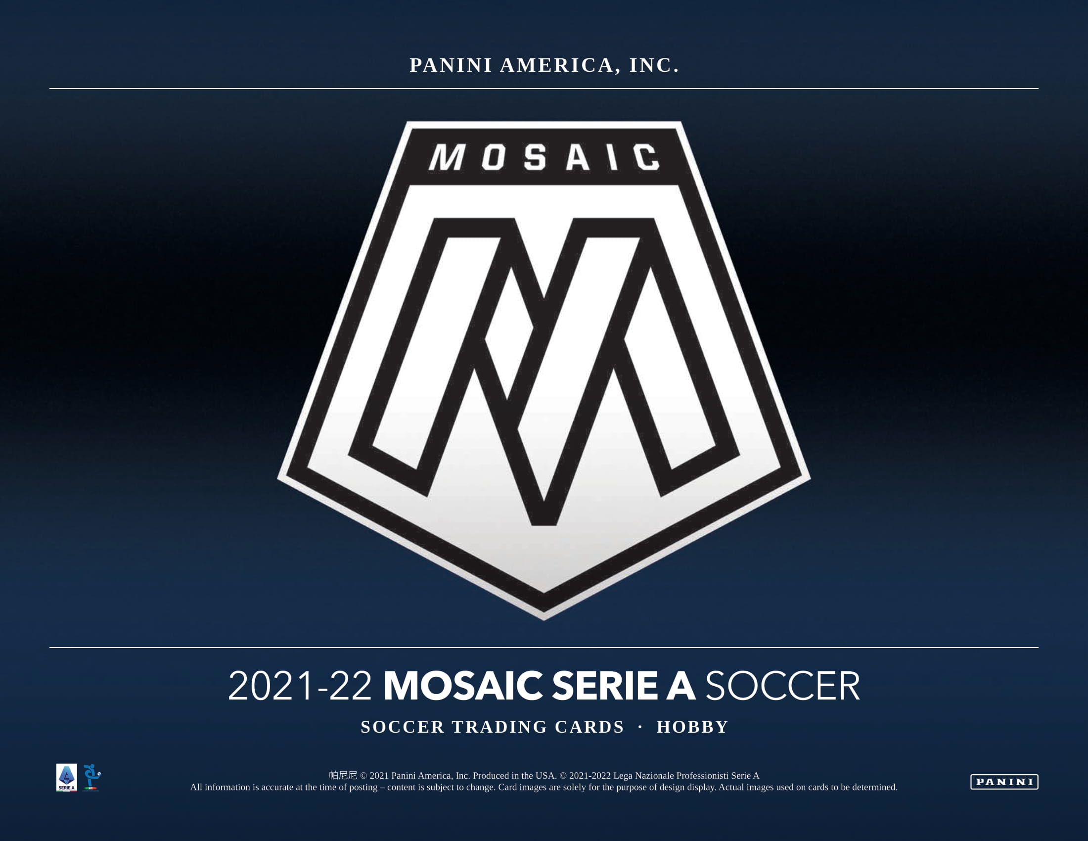 ⚽ 2021-22 PANINI MOSAIC SERIE A SOCCER【製品情報】 | Trading Card ...