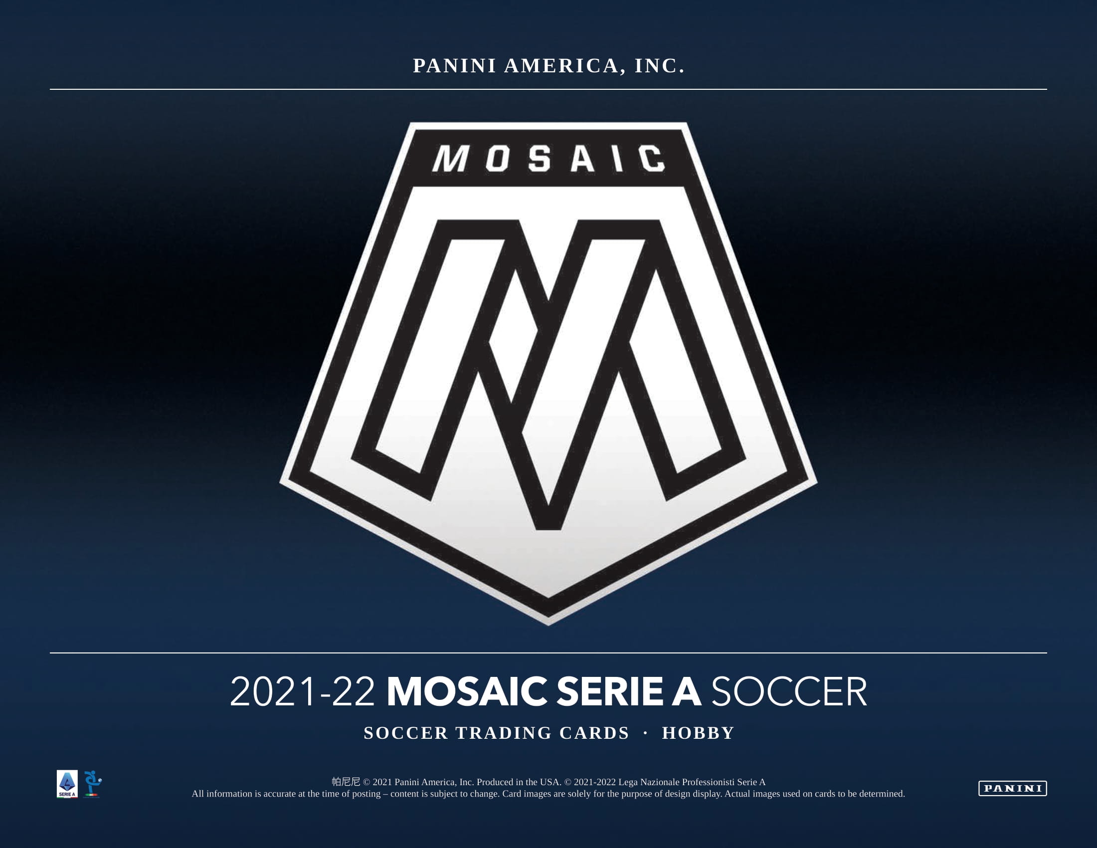 2021-22 PANINI MOSAIC SERIE A SOCCER