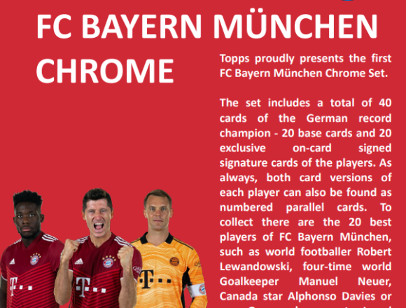 TOPPS CHROME TEAM SET - BAYERN MUNCHEN