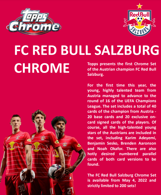 TOPPS CHROME TEAM SET - RB SALZBURG