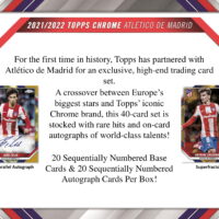 2021-22 TOPPS CHROME ATLETICO DE MADRID