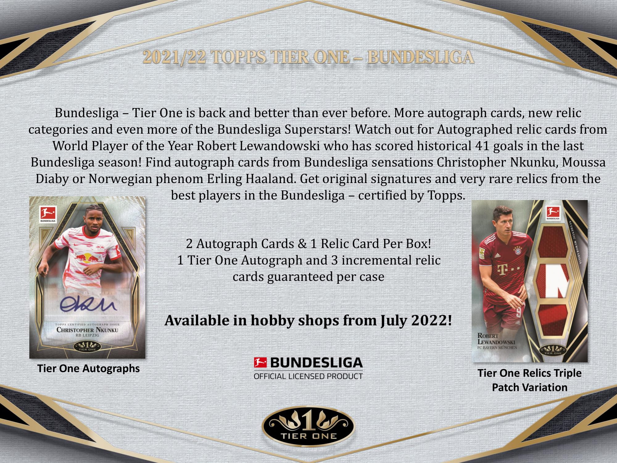 2021/22 TOPPS BUNDESLIGA TIER ONE HOBBY