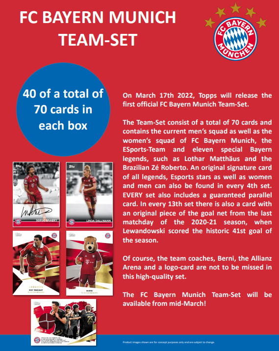 TOPPS TEAM SET - FC BAYERN MUNCHEN HOBBY