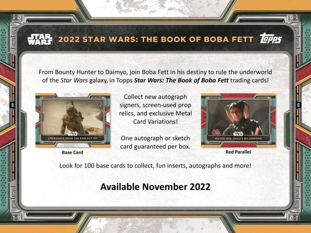 2022 TOPPS STAR WARS THE BOOK OF BOBA FETT HOBBY