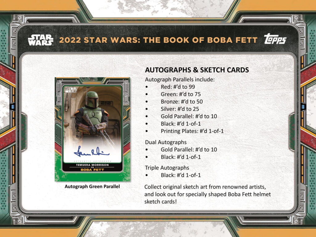 topps star wars ボバフェット　フェネック　デュアルサインカード