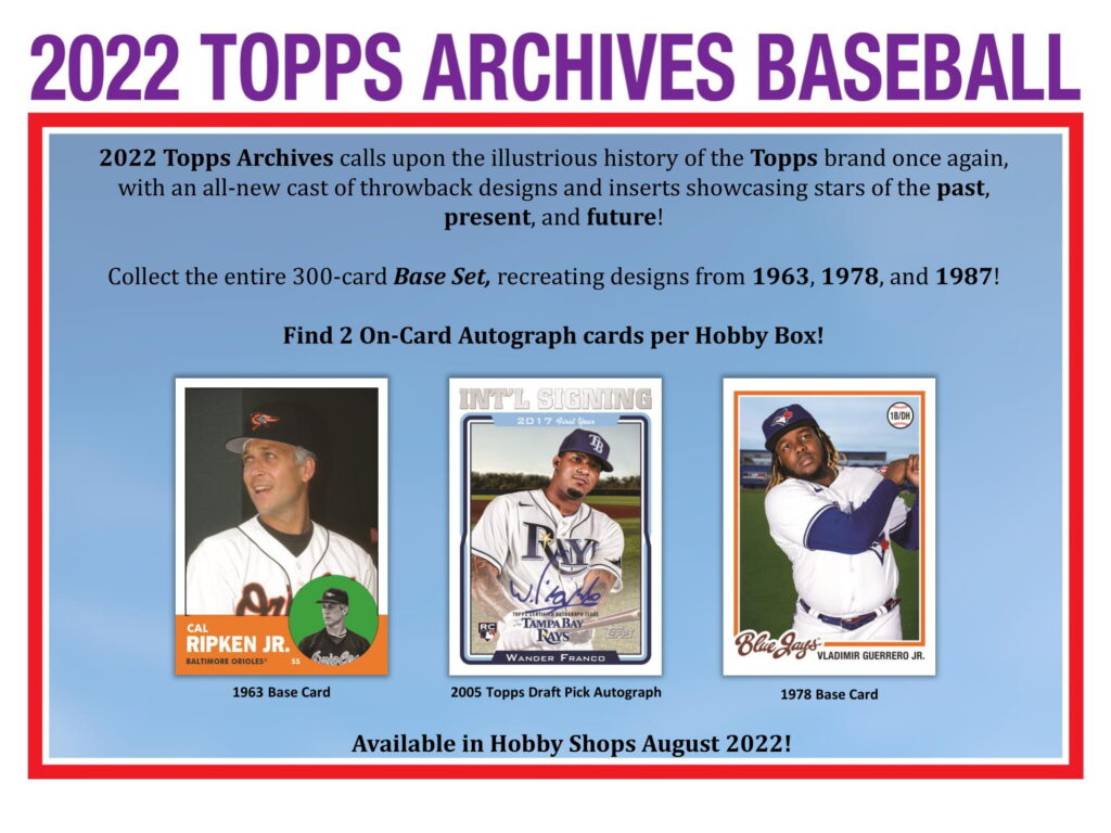 MLB 2022 TOPPS ARCHIVES BASEBALL HOBBY