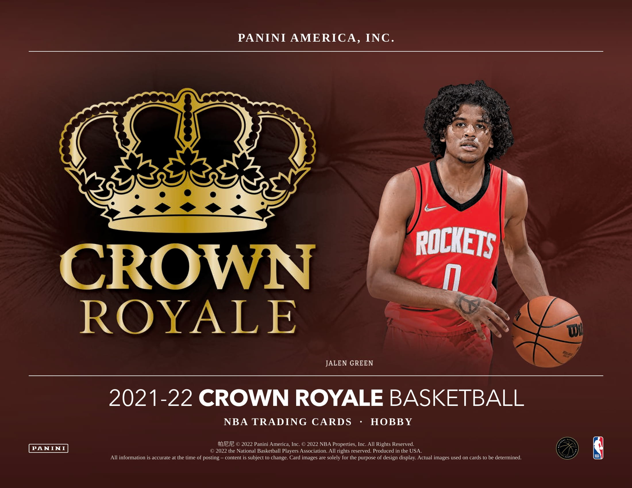 NBA 2021-22 PANINI CROWN ROYALE BASKETBALL HOBBY