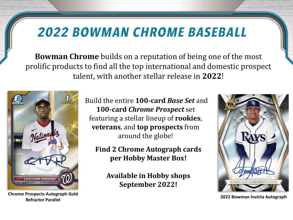 MLB 2022 BOWMAN CHROME BASEBALL HOBBY