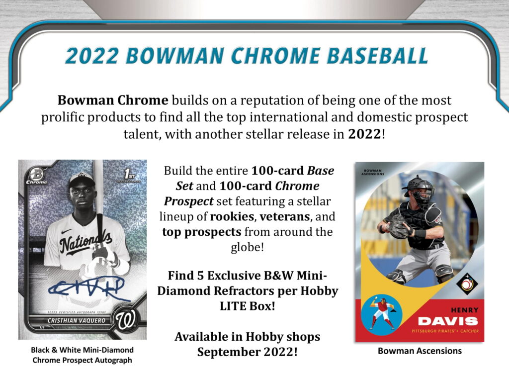 MLB 2022 TOPPS BOWMAN CHROME BASEBALL LITE HOBBY