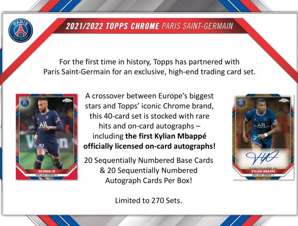 2021/22 TOPPS CHROME Paris Saint-Germain HOBBY