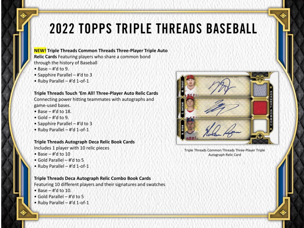 2022 TOPPS Triple threads 9シリアル トリプルレリック
