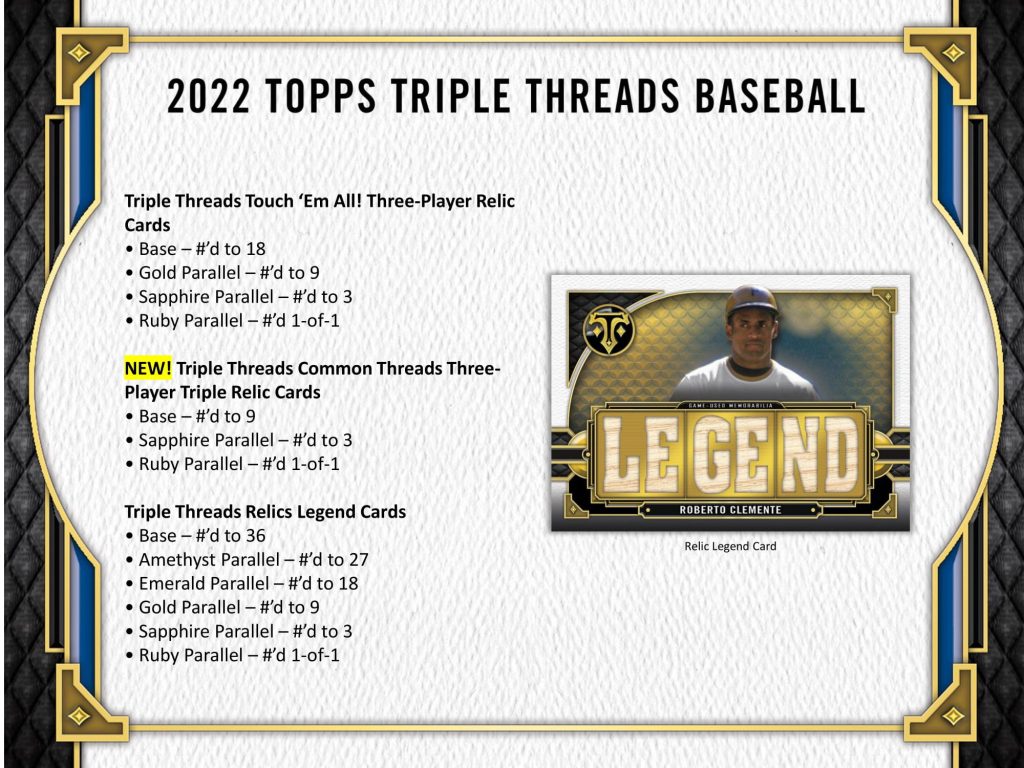 2022 TOPPS Triple threads 9シリアル トリプルレリック