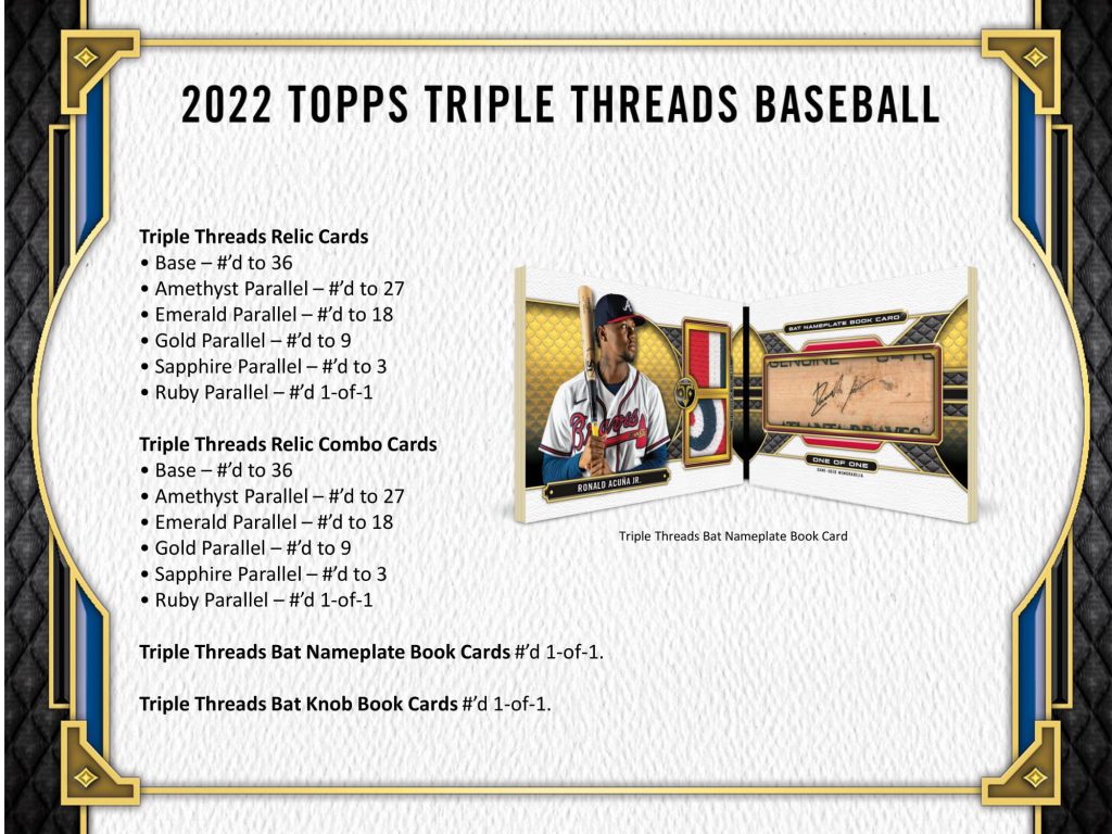 2022 TOPPS Triple threads 9シリアル トリプルレリック