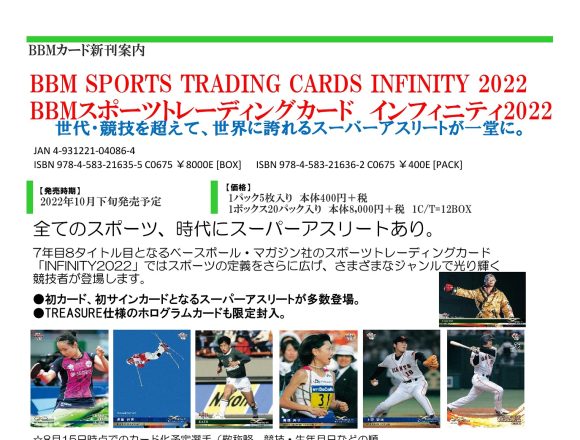 BBM SPORTS TRADING CARDS INFINITY 2022【製品情報】 | Trading Card 