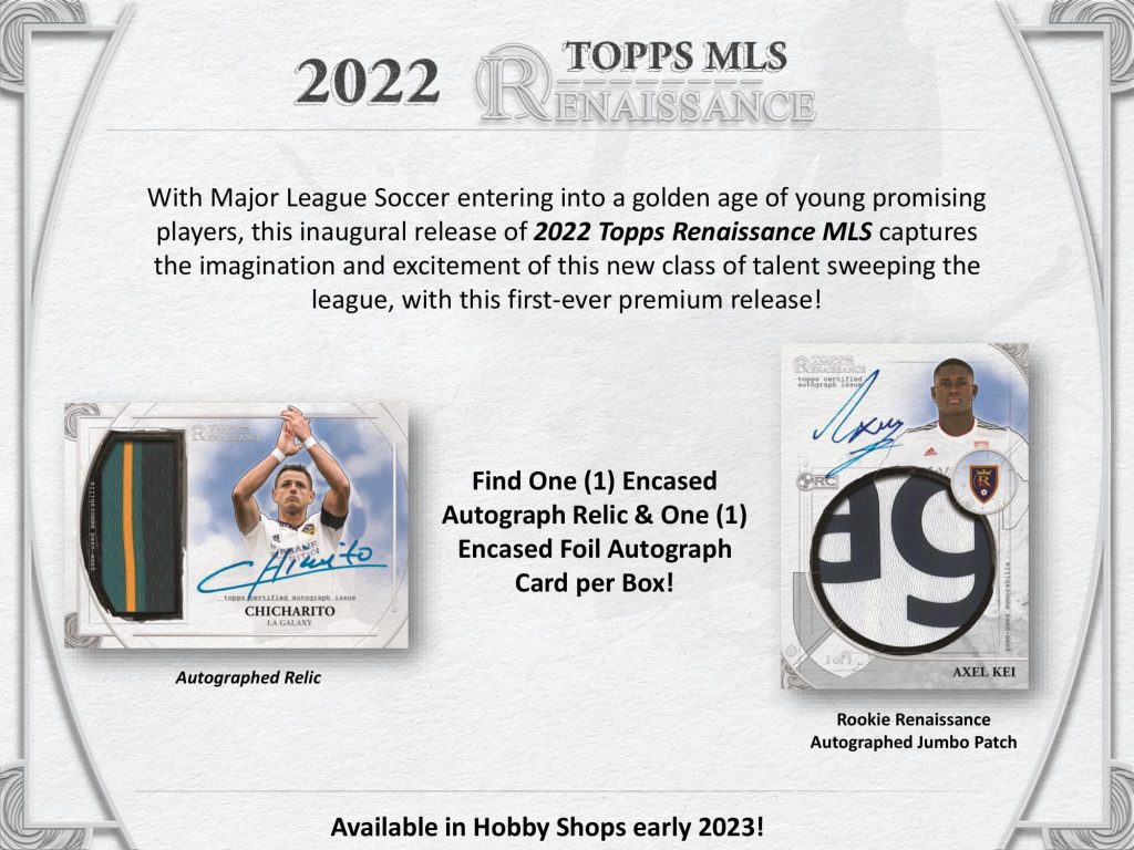 2022 TOPPS MLS RENAISSANCE HOBBY