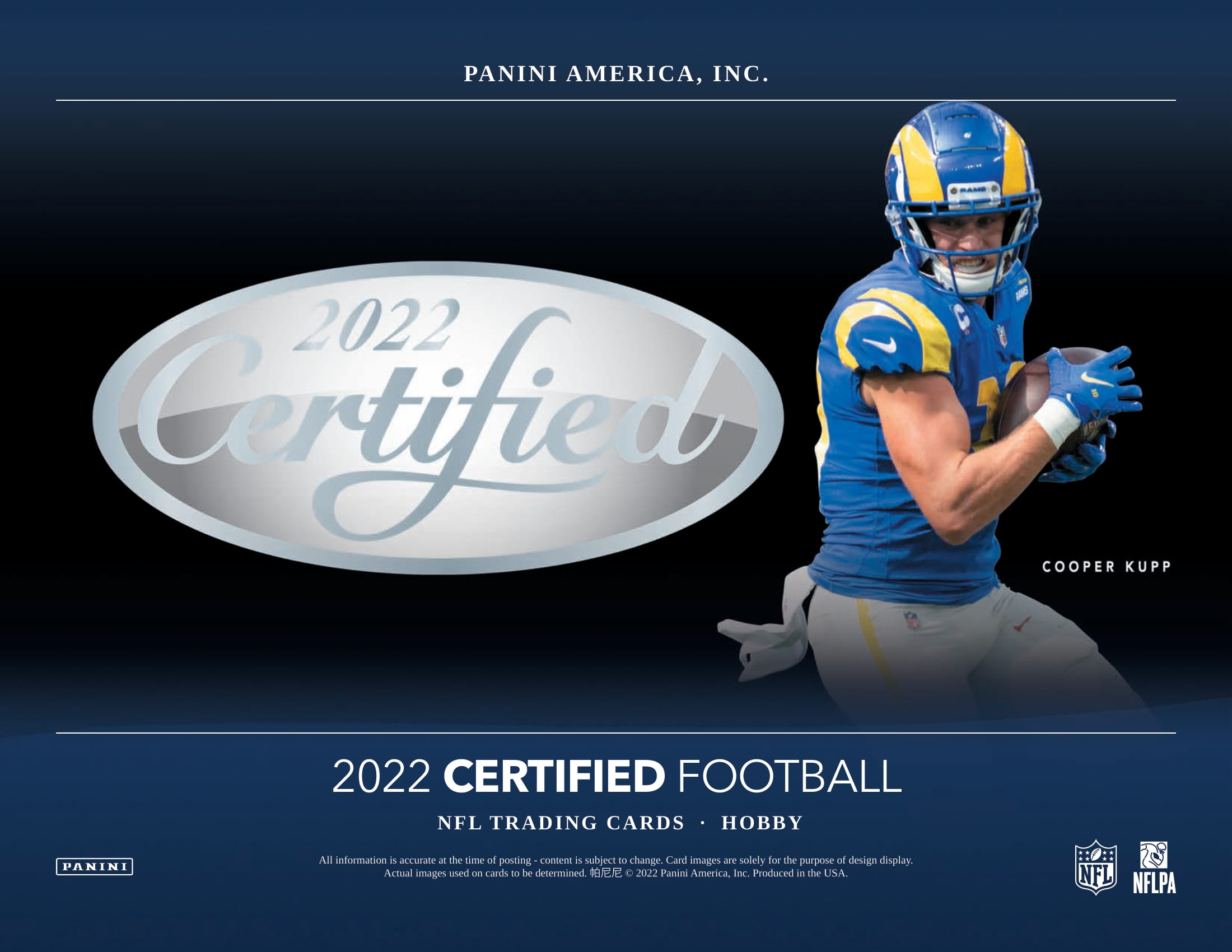 NFL 2022 PANINI CERTIFIED FOOTBALL HOBBY Trading Card Journal