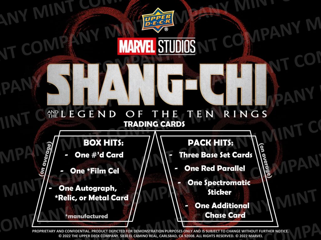 2022 UPPER DECK MARVEL STUDIOS Shang-Chi and the Legend of the Ten Rings HOBBY