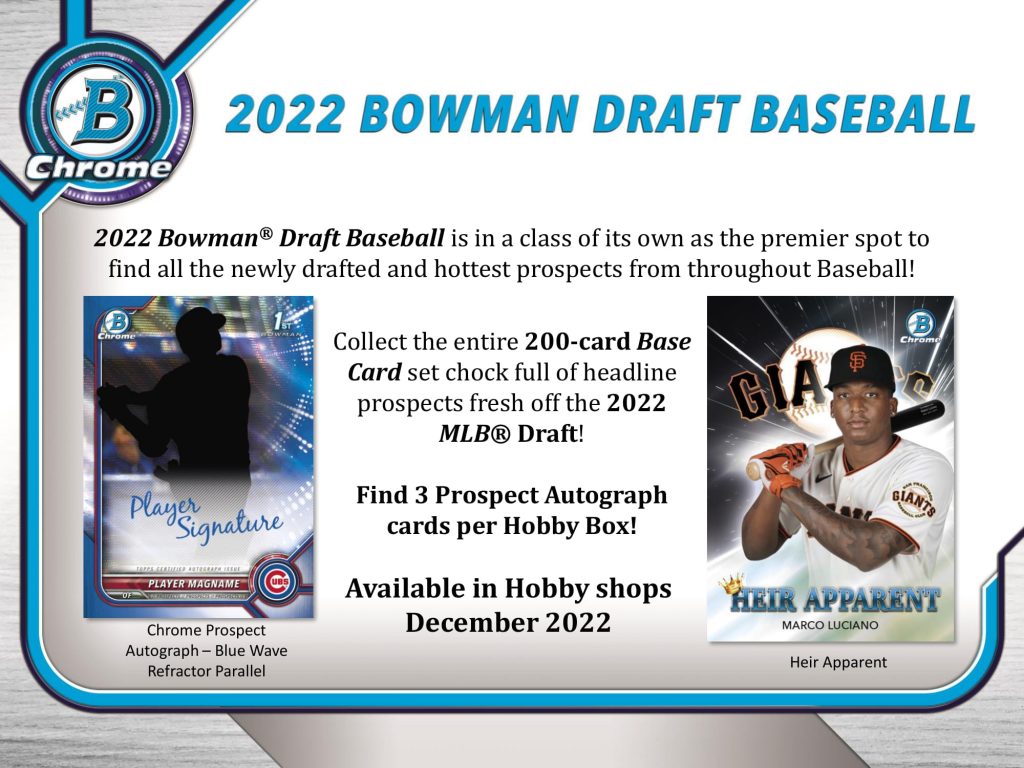 MLB 2022 TOPPS BOWMAN DRAFT BASEBALL HOBBY