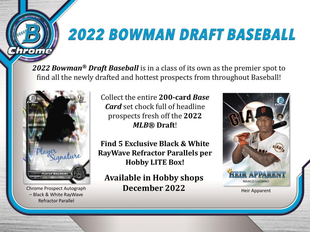 MLB 2022 TOPPS BOWMAN DRAFT BASEBALL LITE HOBBY