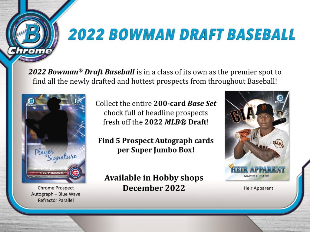 MLB 2022 TOPPS BOWMAN DRAFT BASEBALL SUPER JUMBO